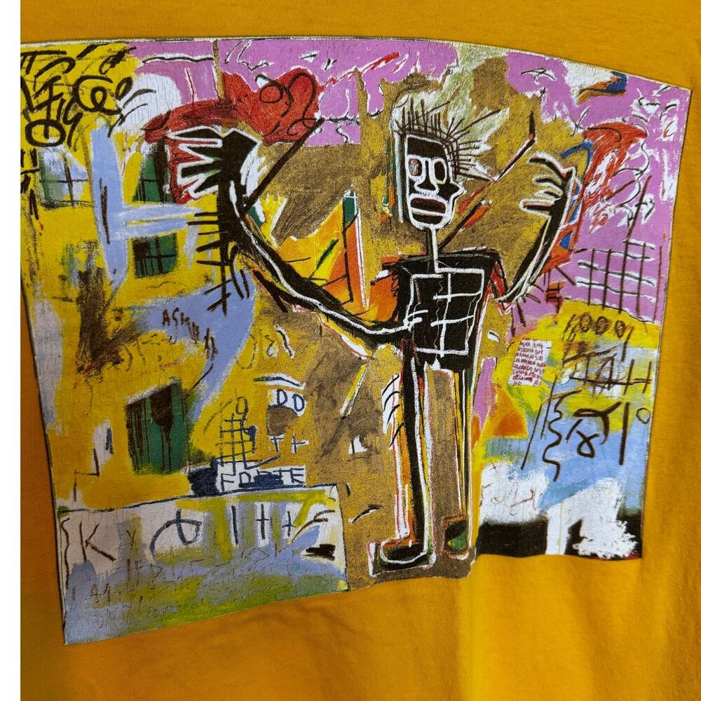 Forever 21 X Jean-Michel Basquiat Long-Sleeve T-Shirt Yellow S/M - Picture 8 of 8